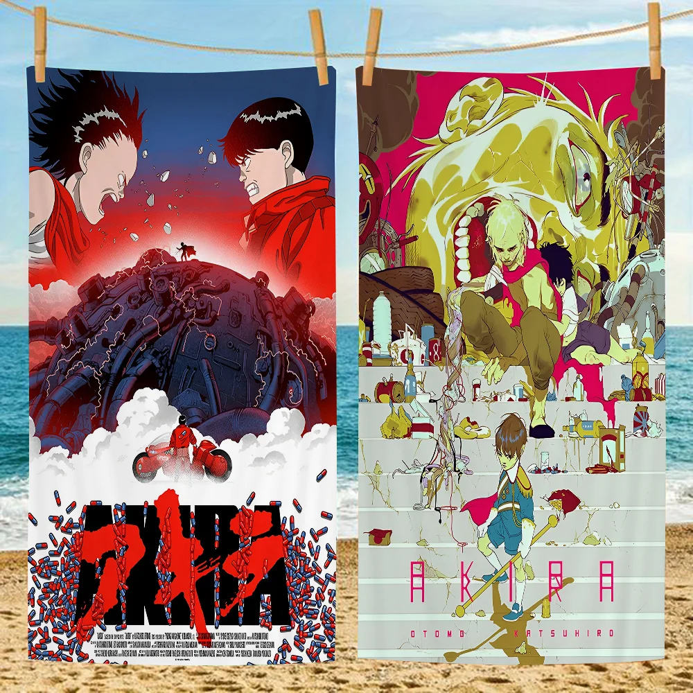 2022 Japan Anime AKIRA Bath Towel Microfiber Soft Water Absorbing Breathable For Girl Kids Decorative Cartoon Beach Towel