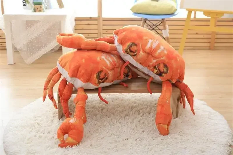 [Funny] 90cm Very cute simulation crab stuffed plush toy PP cotton soft Ocean animal Beach Crab doll model Sofa pillow kids gift