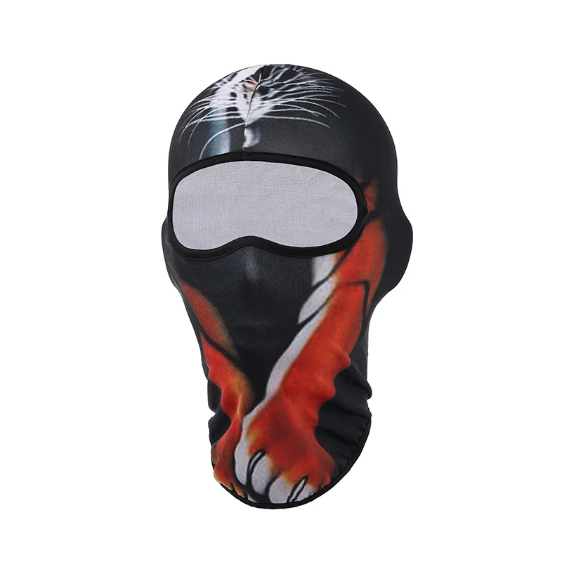 3D Animal Head Print Cycling Mask Balaclava Outdoor Sports Mountaineering Neck Scarf Sun Protection Breathable All-match Scarf