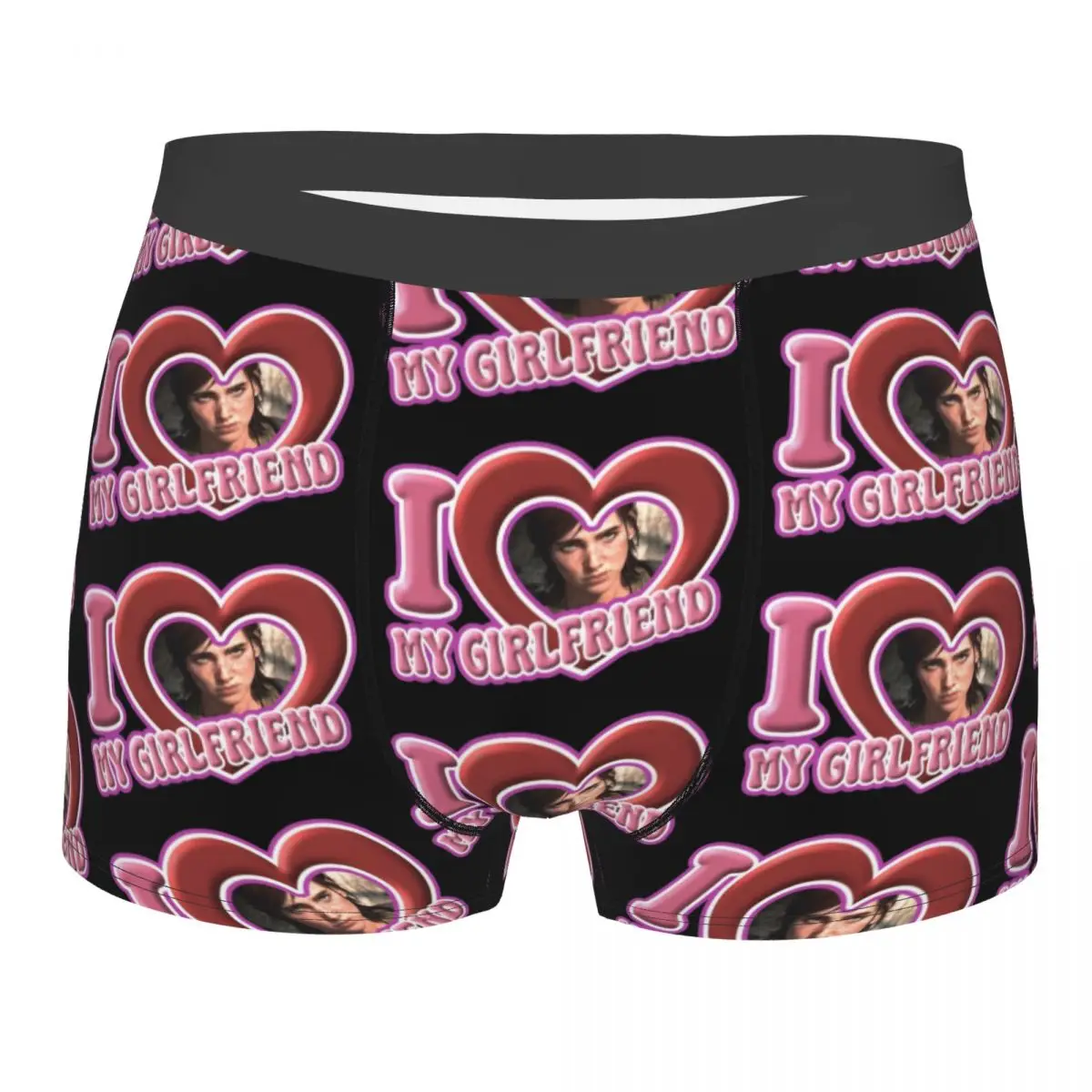 Men I Love My Girlfriend Ellie Williams Boxer Briefs Shorts Panties Polyester Underwear Homme Funny Plus Size Underpants