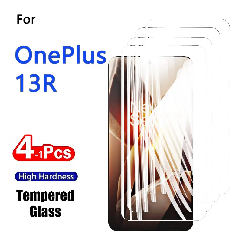 4-1PCS Screen Protectors For OnePlus 13R Protection Tempered Glass Crystal 9H HD High Aluminum Anti Scratch Case Friendly 6.78"