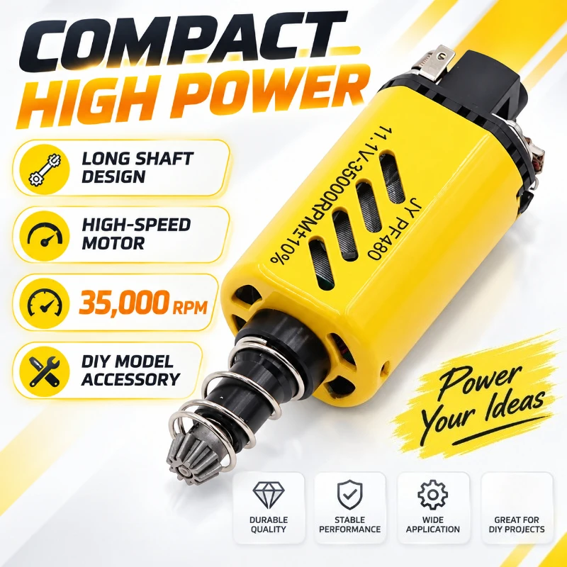 DIY Model Upgrade 480 Long Shaft Motor 11.1V 35000RPM Magnetic High Torque DC Motor