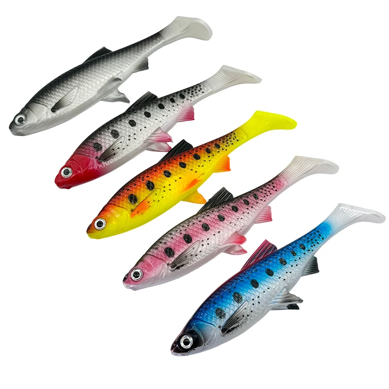 T-Tail Großer Weichköder für Süß- und Salzwasser, 15cm/36,5g Geeignet zum Angeln auf Barsch, Shad und Meeresfischköder – Detail 3