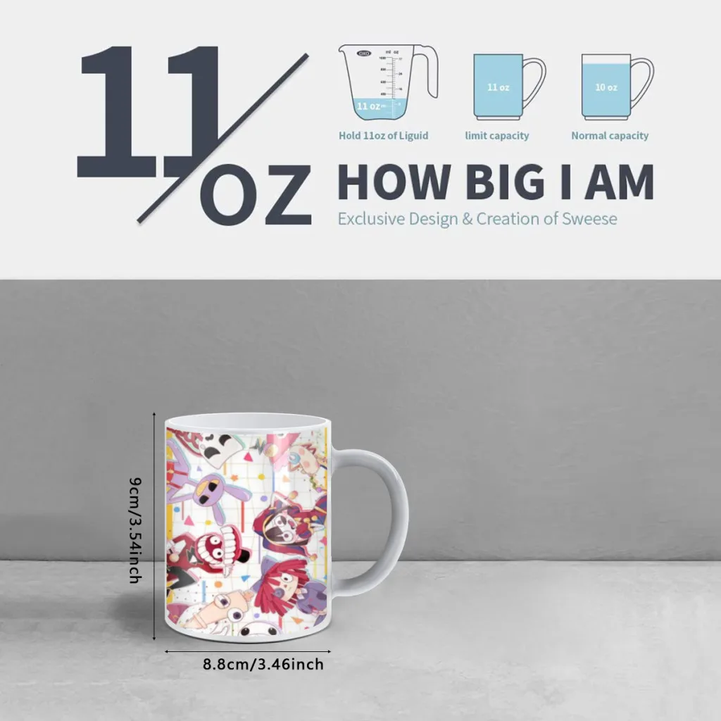 Cartoon The Amazing Digital C-Circus Vintage Free shipping Magic Color Changing Ceramic Coffee Mug Cup Friends Gift