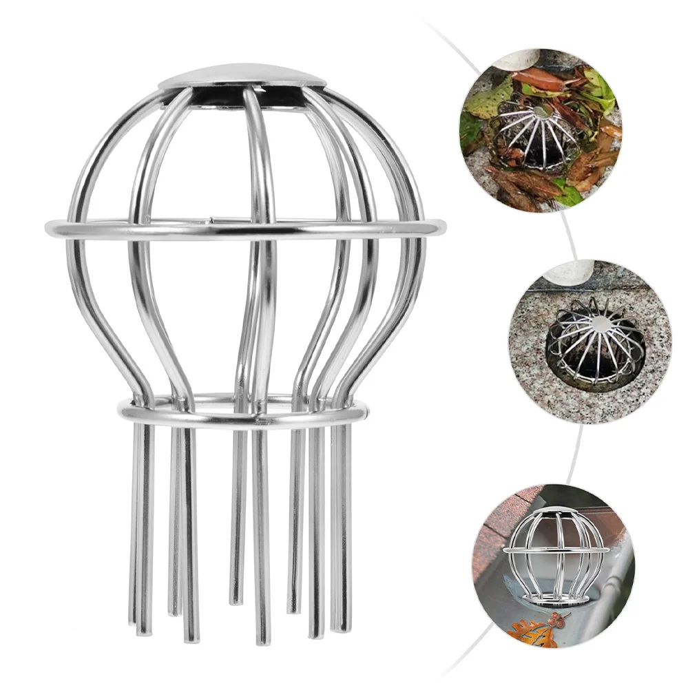 2Pcs Roof Filter Strainers Stainless Steel Durable Anti-Block Covers Drainage Gutter Guards Leaves Debris Protection