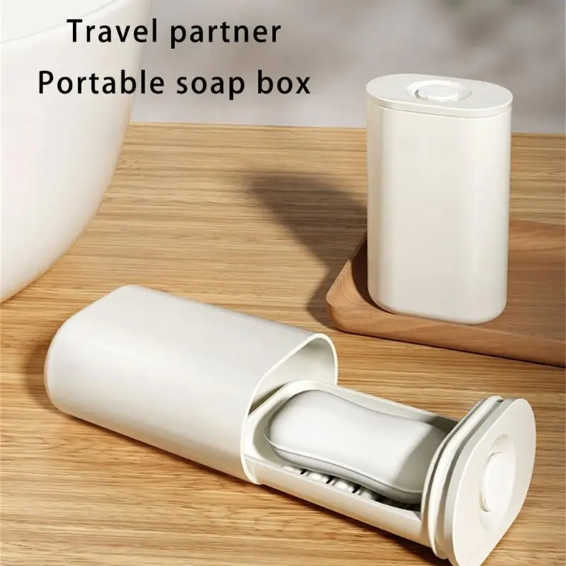2025 New Teak Proof Soap Holder Scorgion Box for Trip Press Lock Travel Bath Asced