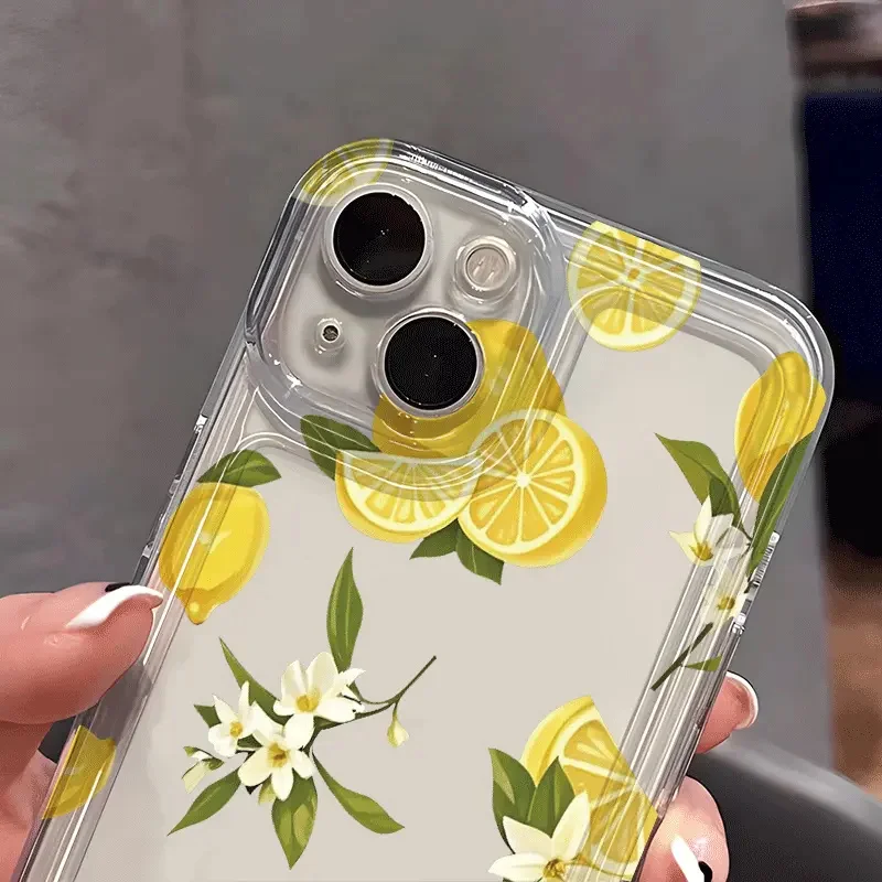 ฤดูร้อนผลไม้มะนาวดอกไม้ClearสําหรับSamsung Galaxy S25 S24 S23 S22 S21 FE Plus Ultra A56 A55 A35 A16 A54 A53 ฝาครอบ