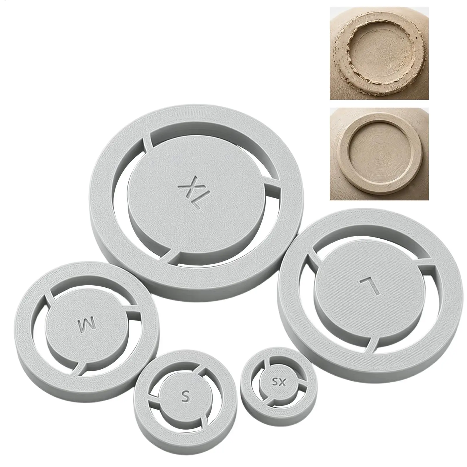 Pottery Foot Ring Template Clay Base Trimming Template Pottery Bowl Foot Ring Mold for Home Studio Classroom Workshop Craft Room
