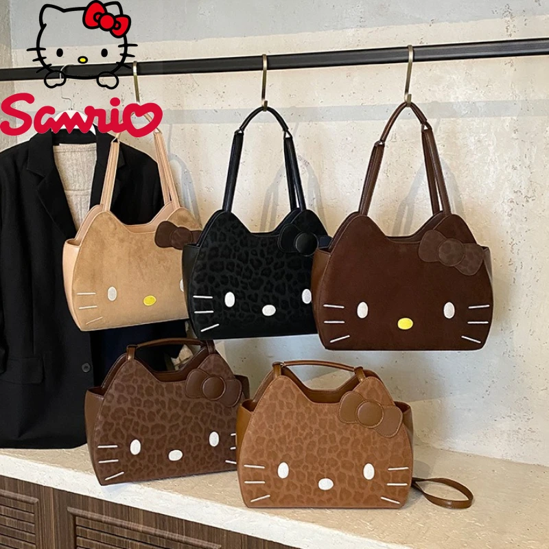 

Hello Kitty New Women's Handbag Fashion High Quality Women's Shoulder Bag Small Fresh Embroidery Versatile Girls' Shoulder Bag