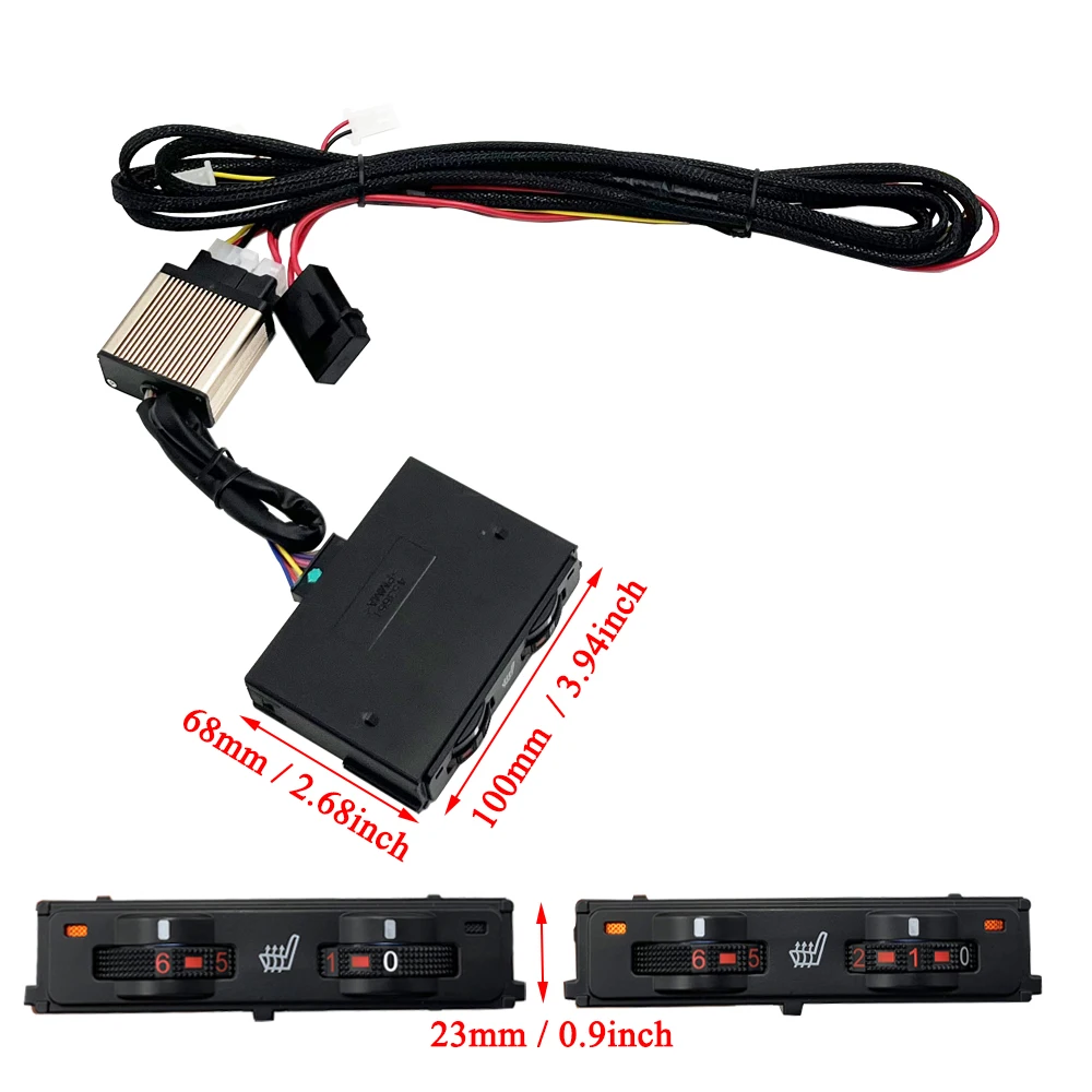 New DC 12V Car Seat Heater Switch 6-Levels Control Switch with Wire Replace For Toyota Prado Auto Heating Rocker