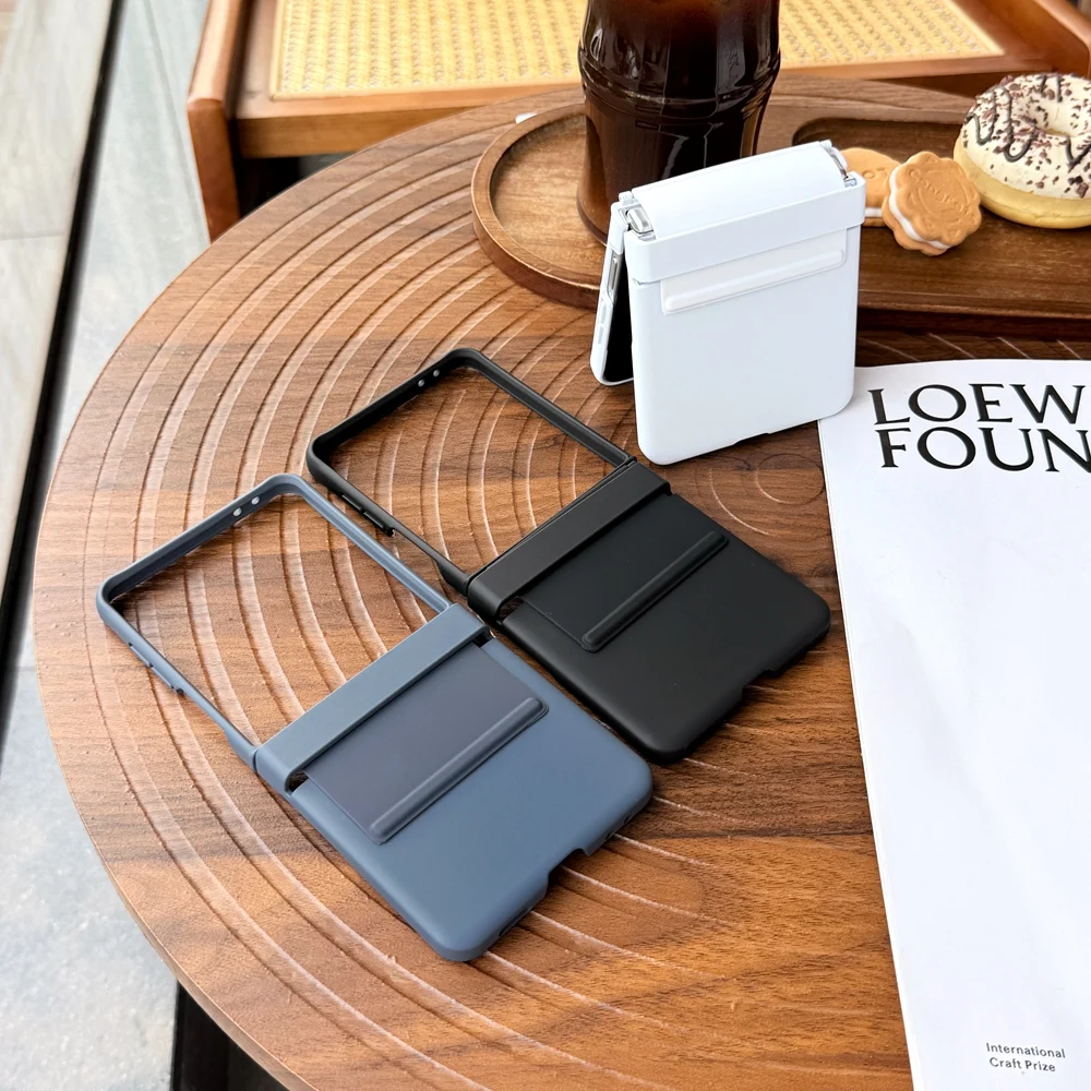 Жесткий чехол для телефона из силиконового ремешка для Samsung Galaxy Flip 7, 6, 5, 4, 3, цельный дизайн, задняя крышка