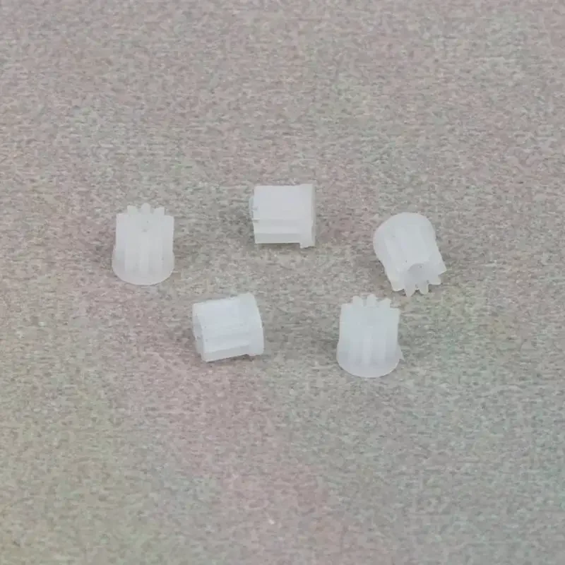 /GJ/5/10Pcs M0.2 10 Teeth Plastic Pinion For 0.8mm Motor Shaft Wear Resistant Transmission Gear Accessories For RC Toy