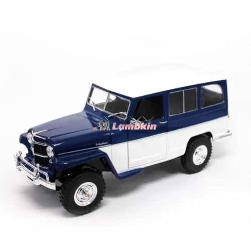 JEEP WILLYS STATION WAGON Rural SUV Duplex, regalos coleccionables raros y fuera de impresión, Diecast 1:18