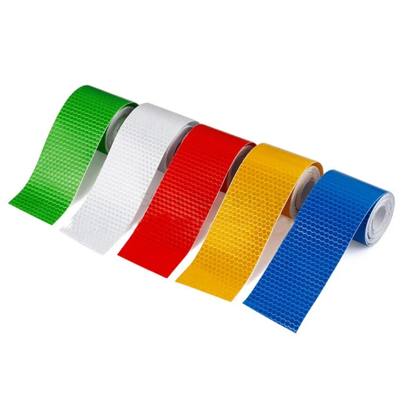 5cm*100cm Car Reflective Tape Safety Warning Car Decoration Sticker Reflector Protective Tape Strip Film Auto Motorcycle Sticker