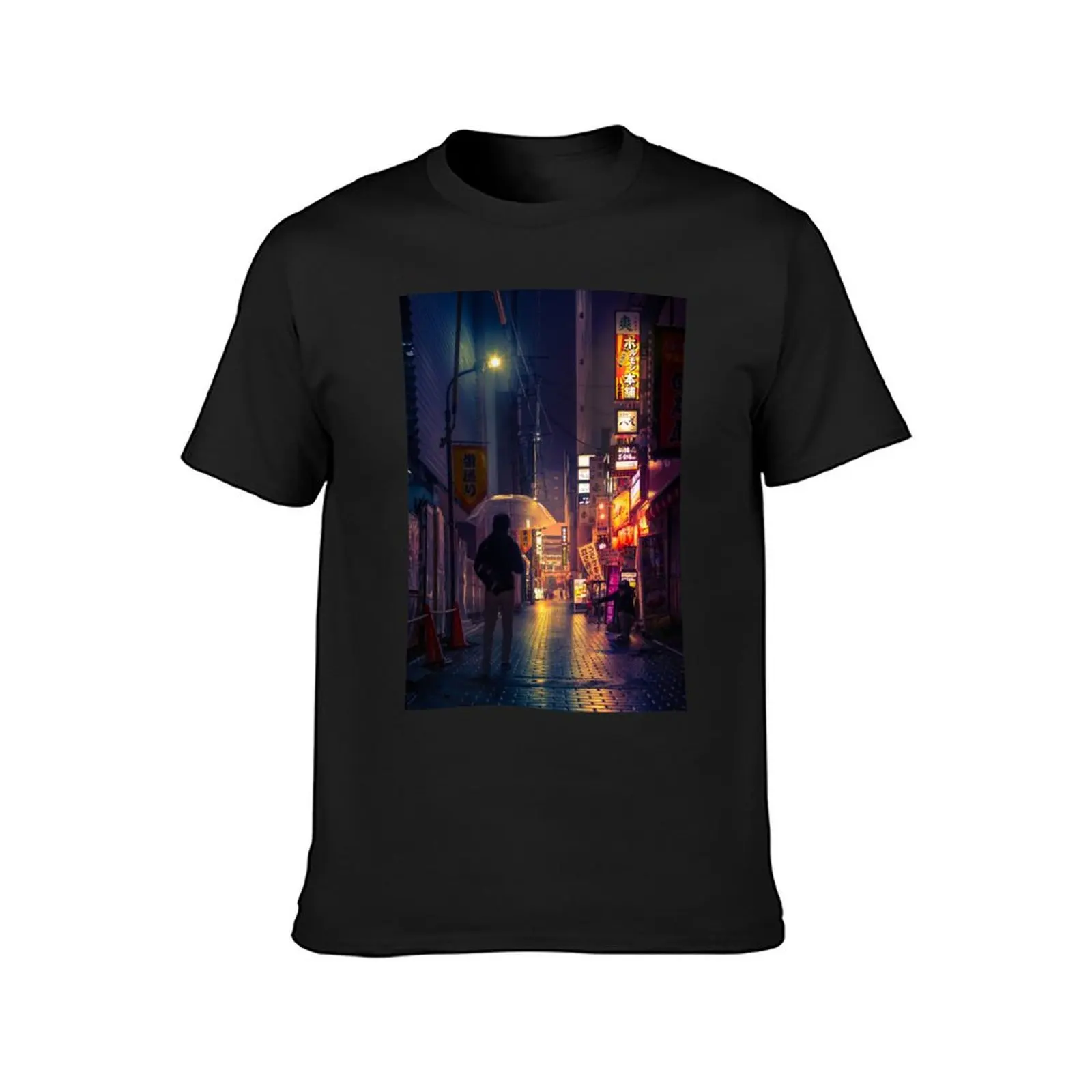 Neon Noir Street Reflecting the warm yellow and orange light from the bar area. T-Shirt heavyweights cute clothes mens clothes