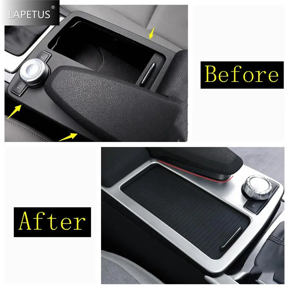 Car Front Water Cup Holder Storage Box Panel Cover Trim Kit For Mercedes Benz E Class E200 E260 W212 Coupe 2010 2011 Accessories