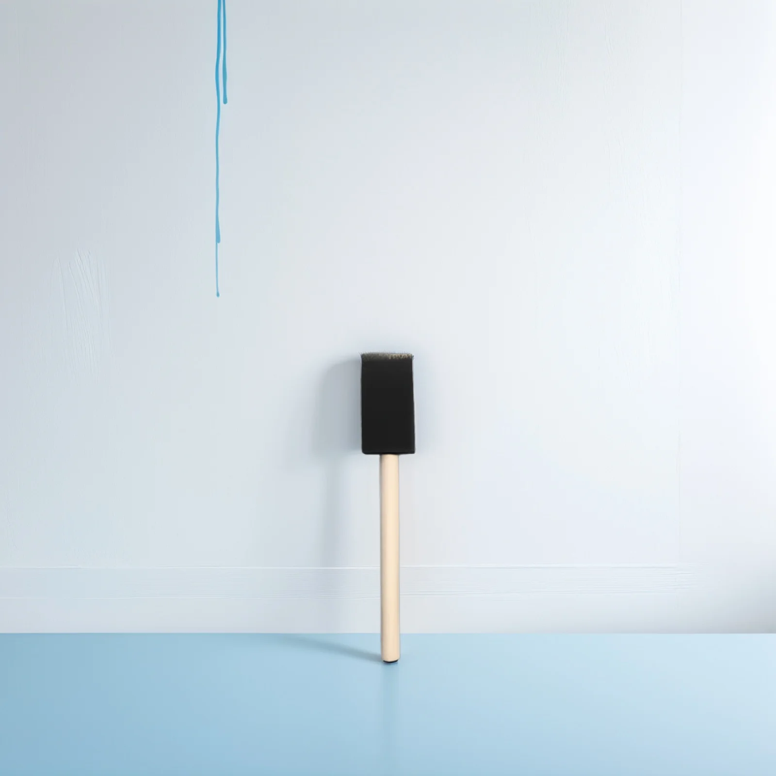 

60pcs Sponge Paint Brush 1 Inch Wood Handle Painting Tools Lightweight Durable For Art Crafts Drawing Graffiti Acrylic