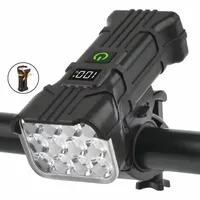 12 LED Bicycle Front Light Rechargeable 140 dB Bike Light with Horn MTB Bicycle Head Lights Cycling Accesorios Para Bicicletas