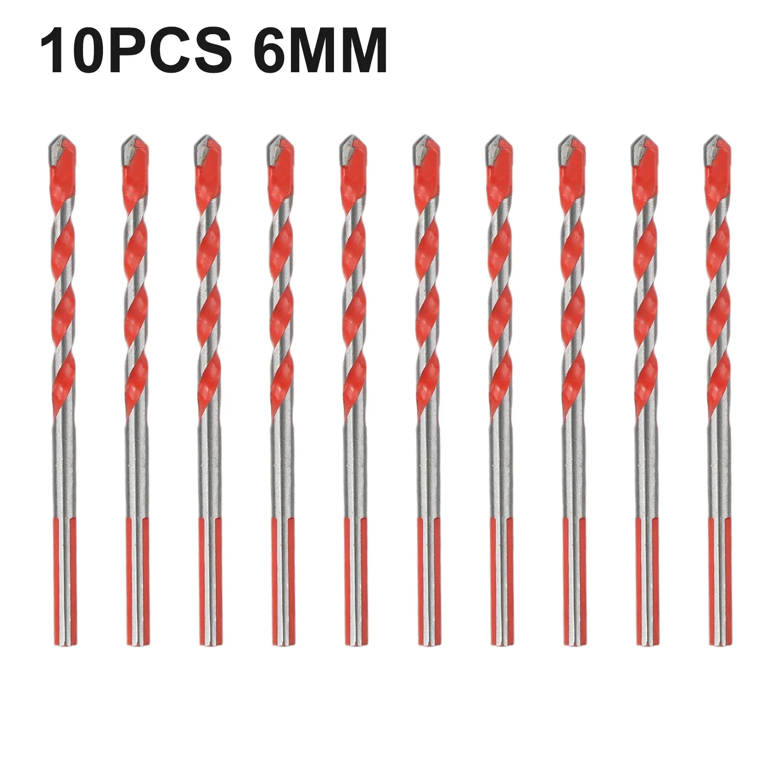 10pcs  6mm Multifunction Triangle Drill Bits Ceramic Wall Tile Marble Glass Punching Hole Saw Diamond Drilling Bits