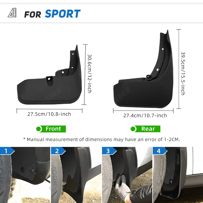 Paraspruzzi anteriori posteriori per Audi Q7 2016 2017 2018 2019 Parafanghi per auto Paraspruzzi Paraspruzzi Accessori