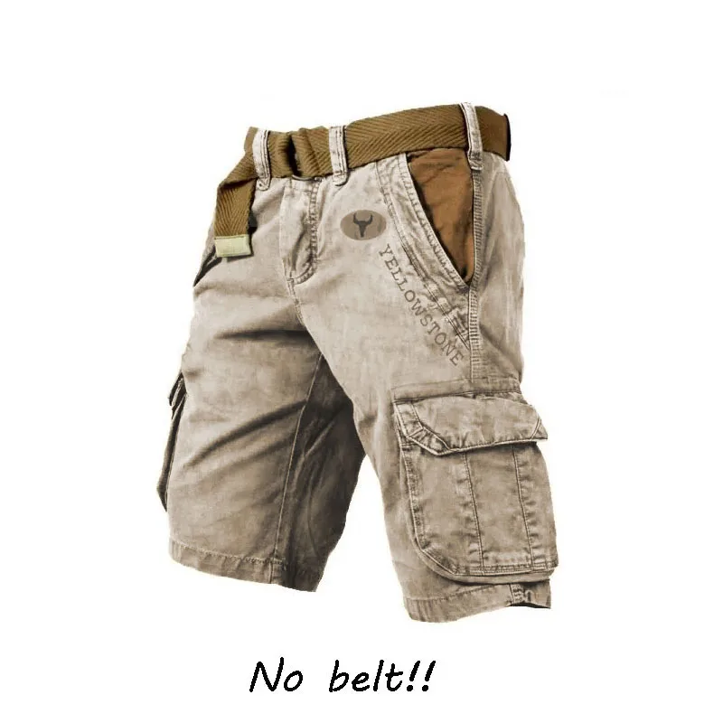 Oversized Cargo Pants Loose Sports Shorts Five Quarter Pants Men Wear Wear Old Casual Five Quarter Pants Daily Shorts Men\'s Wear