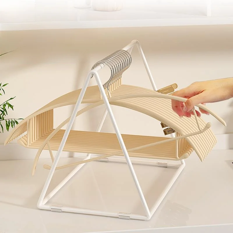 Metal Clothes Hanger for Balcony Storage Organizer Home Use Creative Design Anti-Slip Structure Suitable for T-Shirts Bathroo...