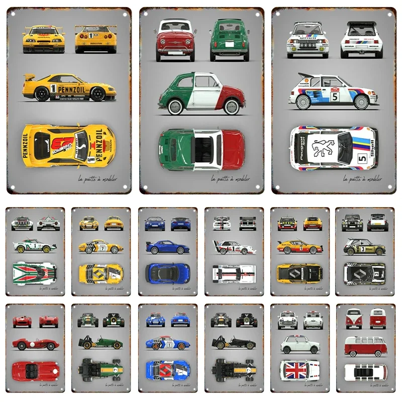 لوحة قصدير معدنية عتيقة للسيارة القديمة، لوحة لافتة مطبوعة، ملصق يرتديه، المنزل، غرفة المعيشة، Rendong، المرآب، النادي، ديكور فني جداري، Aest