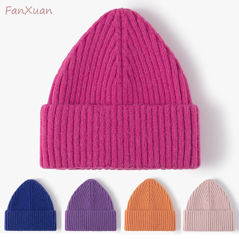 10 Colors Cute Winter Hat for Women Beanies Knit Soft Thick Winter Cap Pointed Top Bonnets for Women Teens Winter Hat