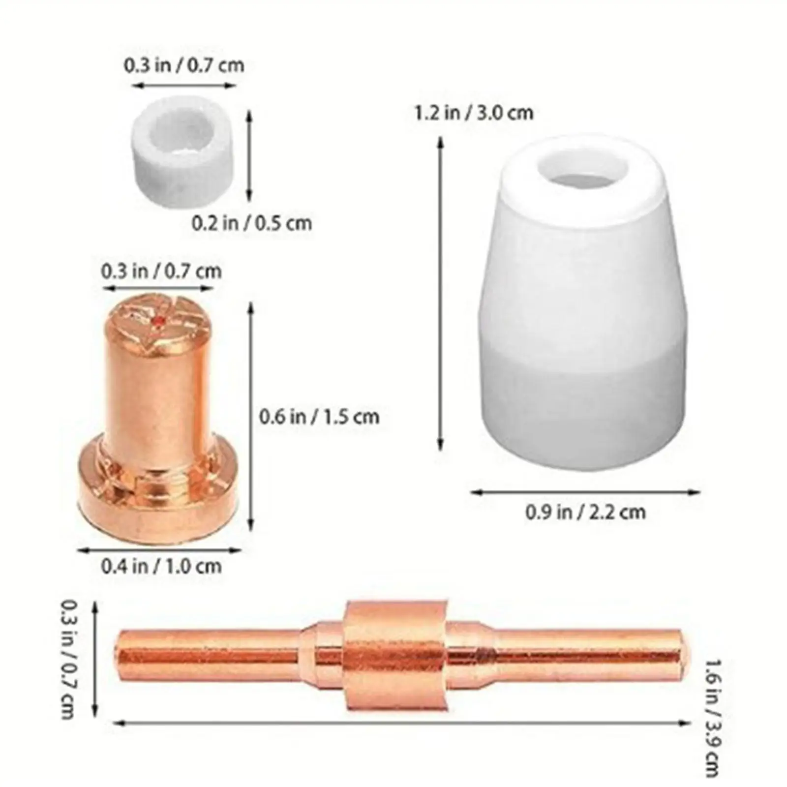 60x consumíveis de corte consumíveis de corte de ar acessórios de equipamentos de soldagem para Cut-40D ct518D ct416