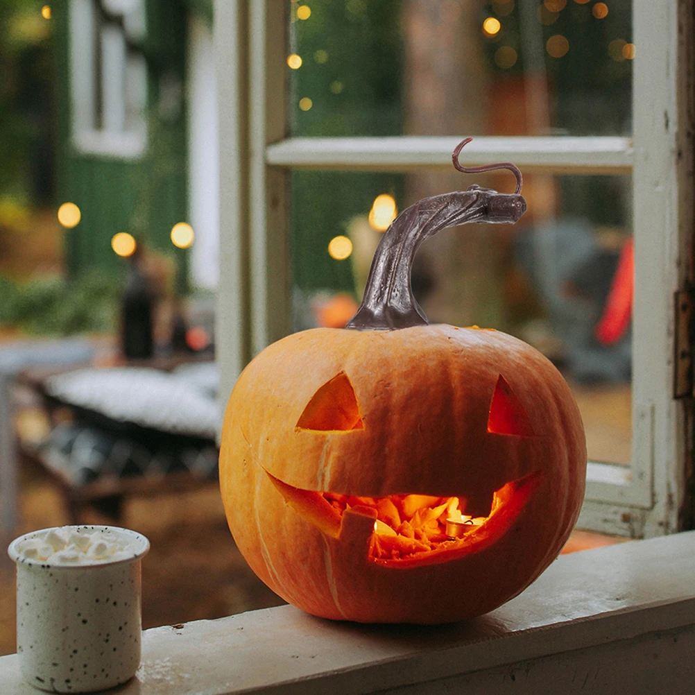 

12pcs Foam Pumpkin Stem Plastic Handle For Diy Halloween Decor Harvest Thanksgiving Party Supplies Pumpkin Making Tool Accessory