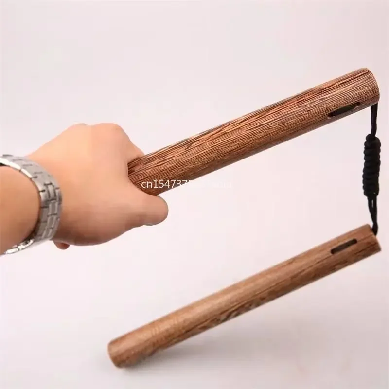 New 28cm Solid Wood Double Stick Red Sandalwood Double Cut Stick Rope Practical Performance Double Stick Double Stick