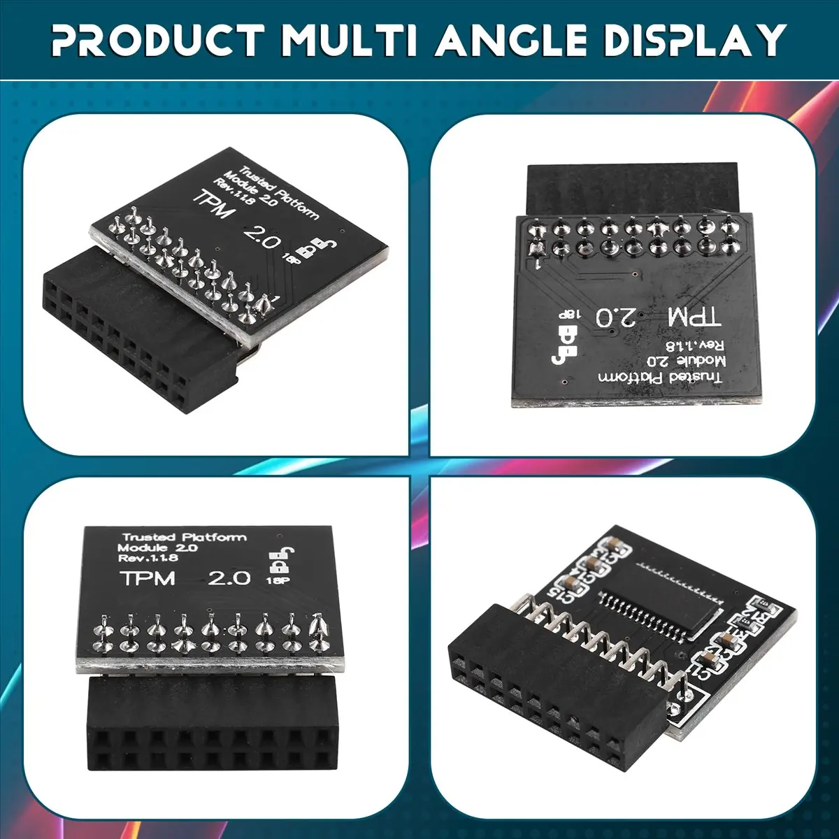 

Модуль безопасности A23G TPM2.0 для материнских плат As.Rock LPC с 18-контактным разъемом, модуль TPM для ASRock Rack
