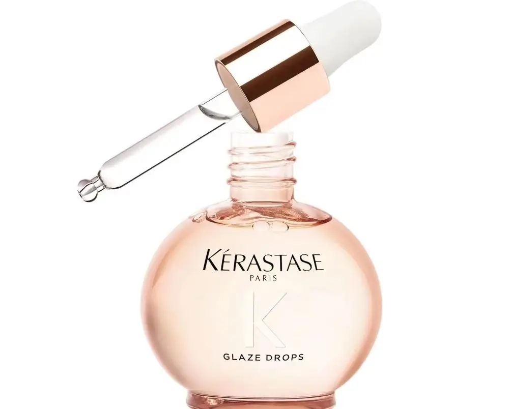Kerastase Gloss Absolu Glaze Drops High-Gloss Lightweight Oil 45mL, Original Hair Serum for Women/Men, Hair Care Treatment