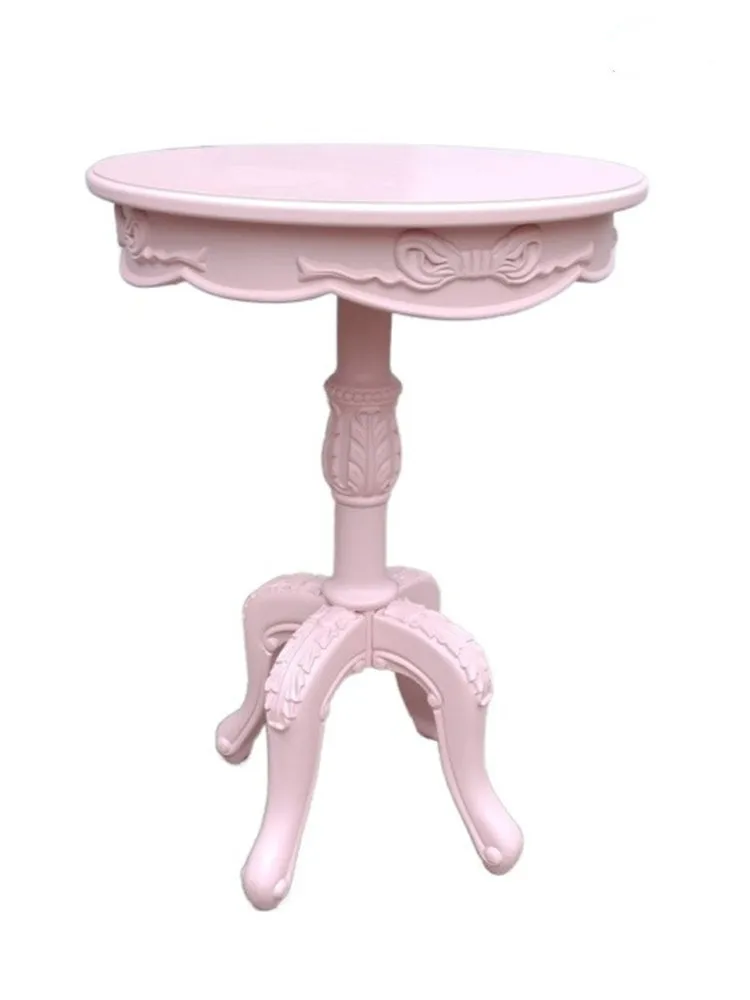 

Solid wood small round table， dessert table， restaurant dining table homestay balcony leisure table
