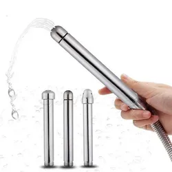 ANAL DOUCHE Enema Shower Efficient Anal Douche Set Aluminum Enema Shower with 3 Head Options for Complete Cleanse