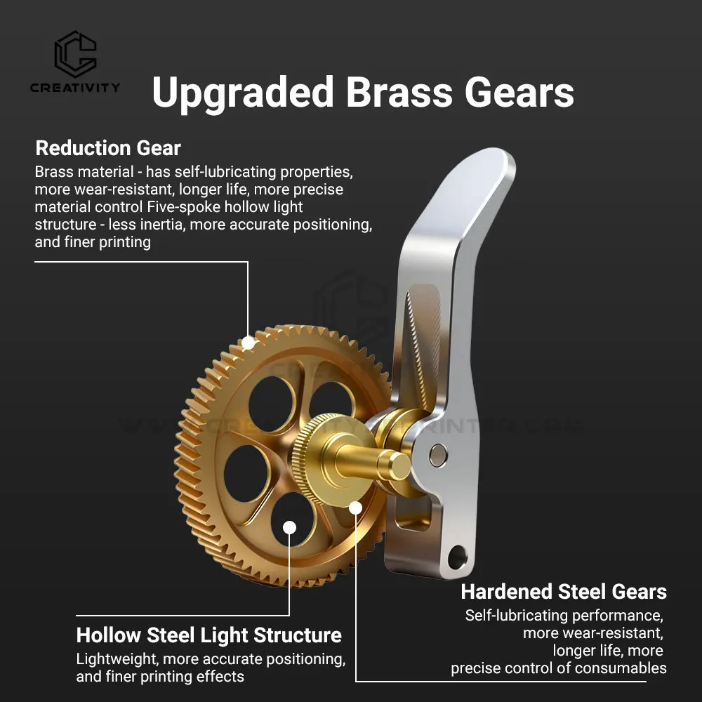 Upgrade A1 Extruder Gear All Metal RNC Nano-Coated Hardened Steel Gear Lightweight High Strength For Bamboo Lab A1 A1mini Series