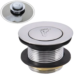 Pop Up Drain Bathroom Sink Plug Alloy Brass Plastic Stoppers Smooth Push-button Water-tight Seal Plumbing Fixtures