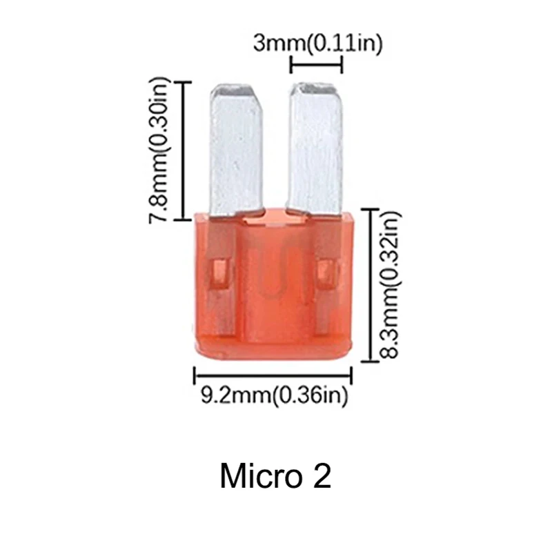 1000PCS Micro Blade Fuse 5A 7,5A 10A 15A 20A 25A 30A Plug In Einsatz Licht Clip Sicherungen – Detail 5