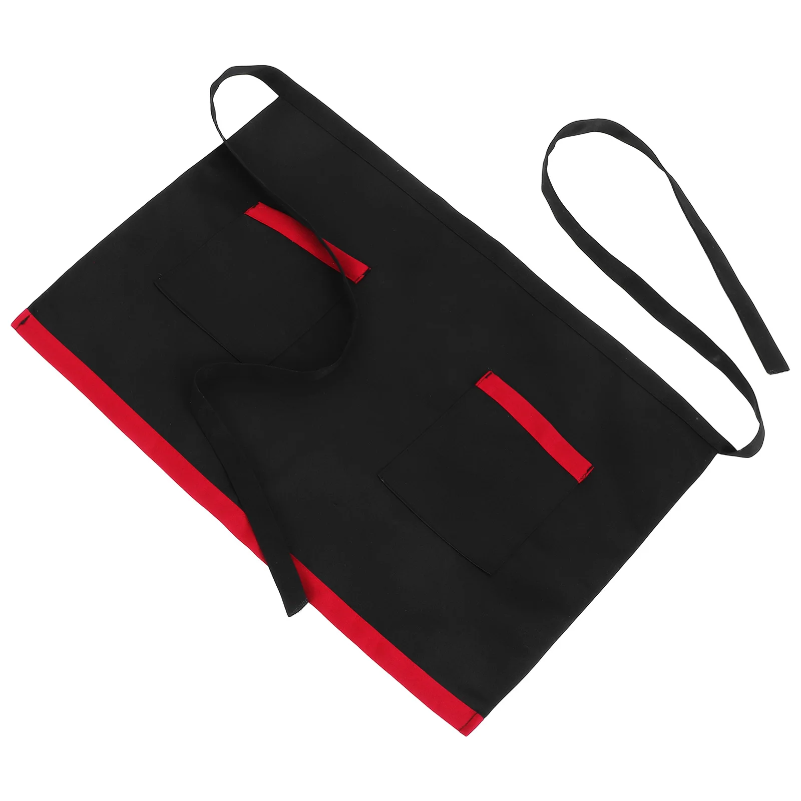 Short Bistro Apron for Waiters Waitresses Waterproof Oil Resistant Kitchen Apron with Large Pocket Professional Server Bar Cafe