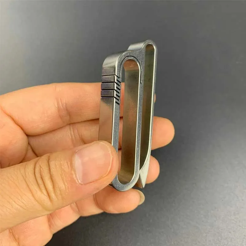Titanium EDC Key Holder for Men Lightweight Anti-Rust Belt Loop Clip Organizer Perfect Gift for Outdoor Enthusiasts