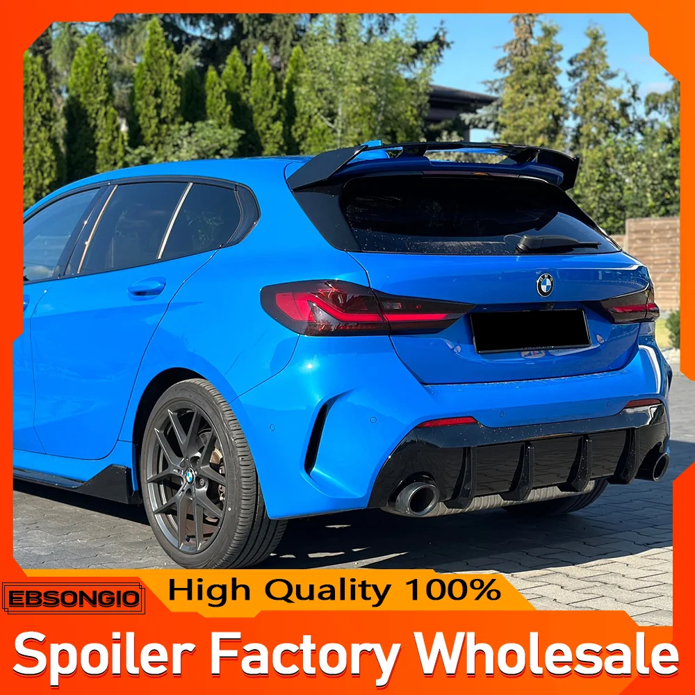 

For BMW 1 Series F40 M135i 128ti 118D Hatchback M Performance Rear Roof Spoiler 2019-2024 ABS Gloss Black Carbon Fiber Body Kit