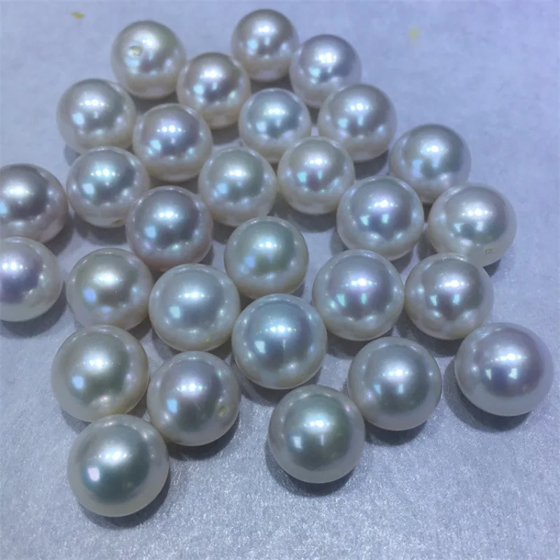 

Huge 12-13mm Natural White Genuine Loose Pearls DIY Earrings Rings Pendnats Wedding Gifts Undrilled