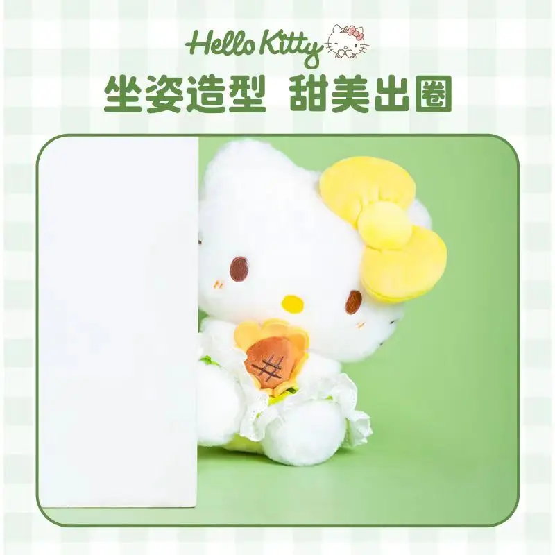 Anime Sanrio Hello Kitty Sunflower Series Stuffed Toys Cute Plush Toys Kawaii Dolls Plushies Birthday Gift For Kids Girlfriend