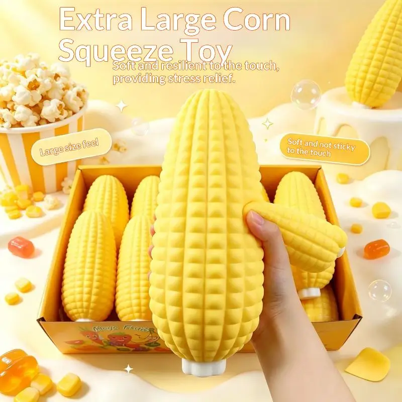 HefengCL Soft Oversized Corn Sensory Toy Stress Relief Ideal Gifts For Office Classroom Holiday Parties