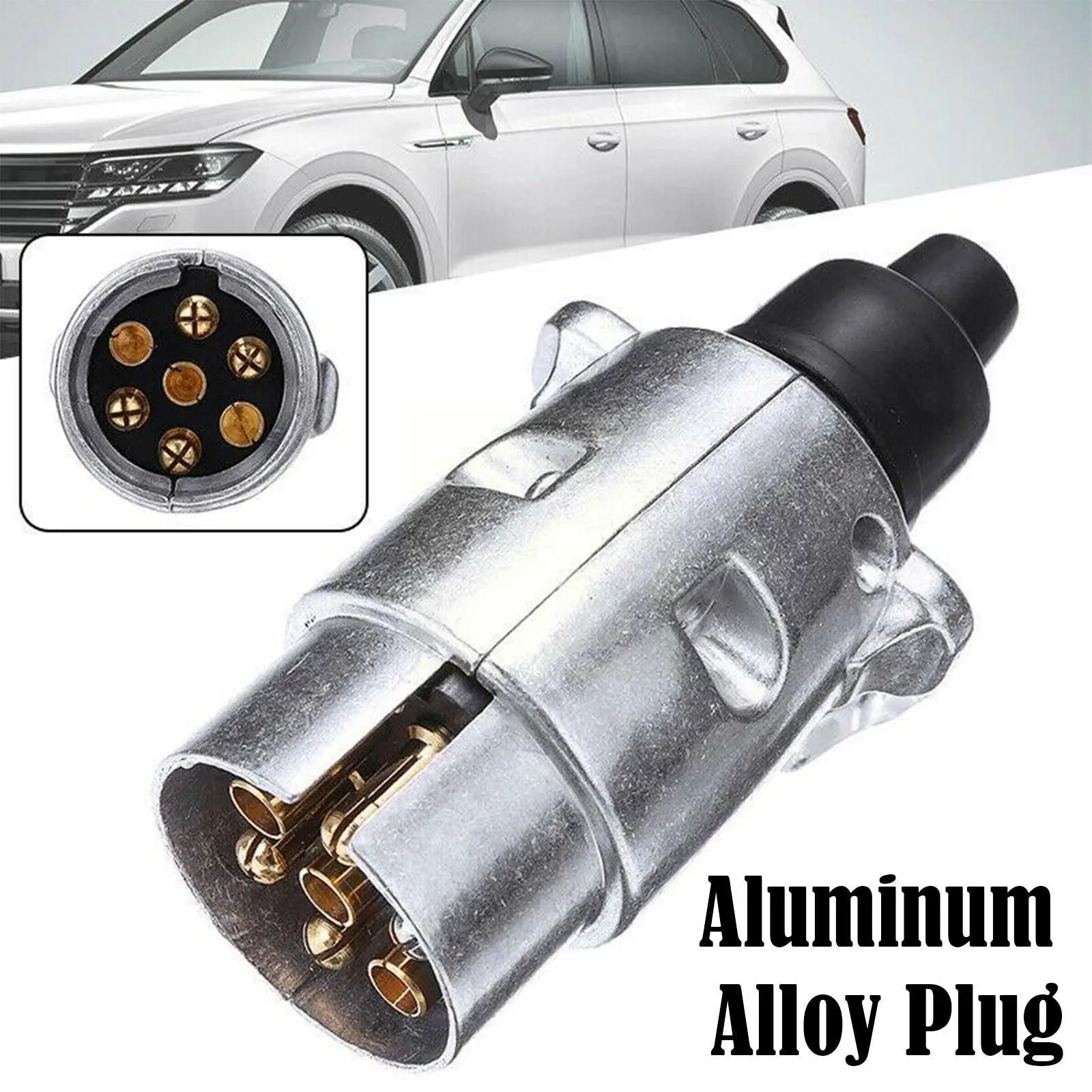 

12V 7 Pin Aluminium Alloy Plug Trailer Connector plug For Boat Car/Truck