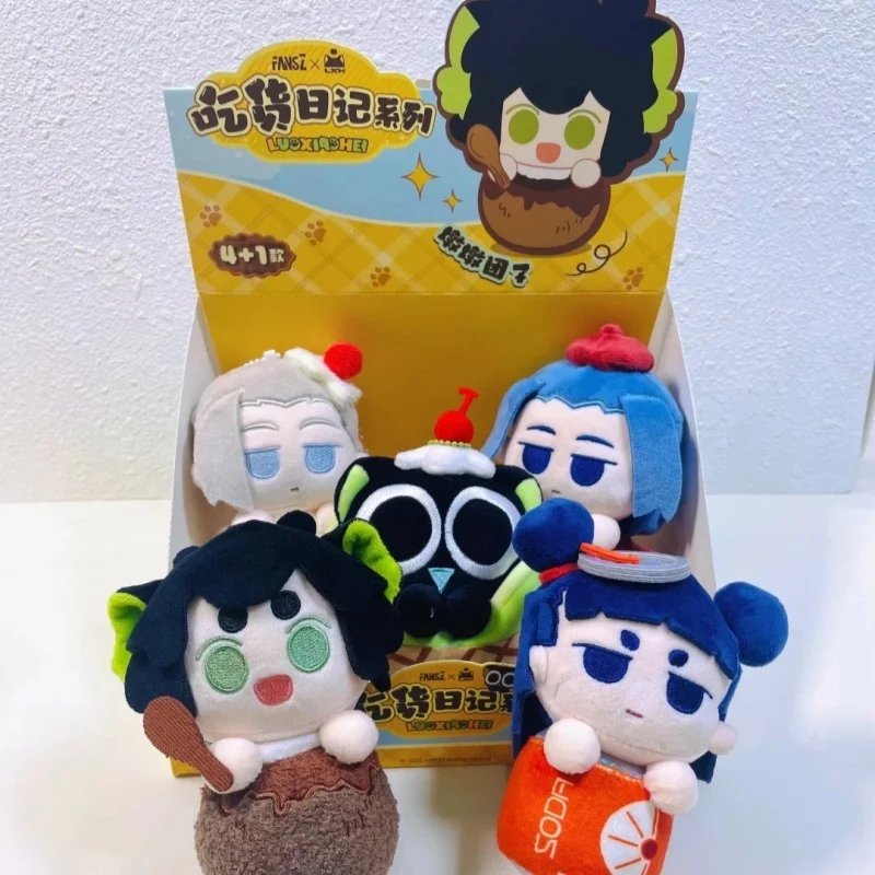 

Подлинная Fansz The Legend Of Luo Xiaohei 2, дневник Foodie Dundun, рисовые шарики, слепая коробка, коллекция украшений, брелок в подарок