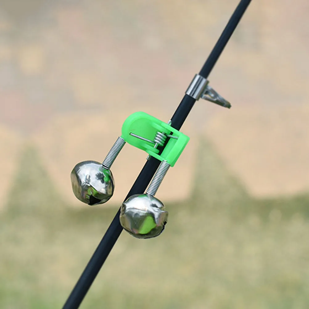

30 Pcs Fishing Rod Alarm Bells Double Alert Clip on Pole Accessories Durable ABS Alloy Fish Bite Indicator