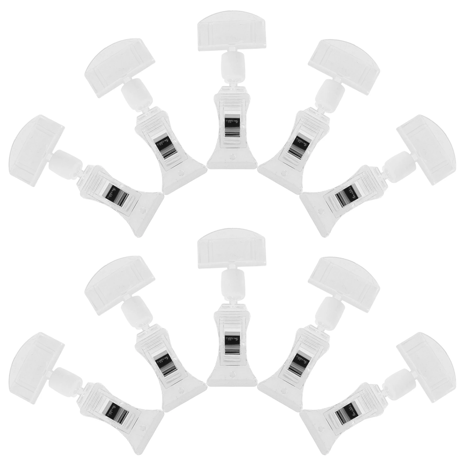 

10 Pcs Label Holder Market Sign Clips Clip-on Holders Convenient Practical Merchandise Display for Retail Small Tag Plastic