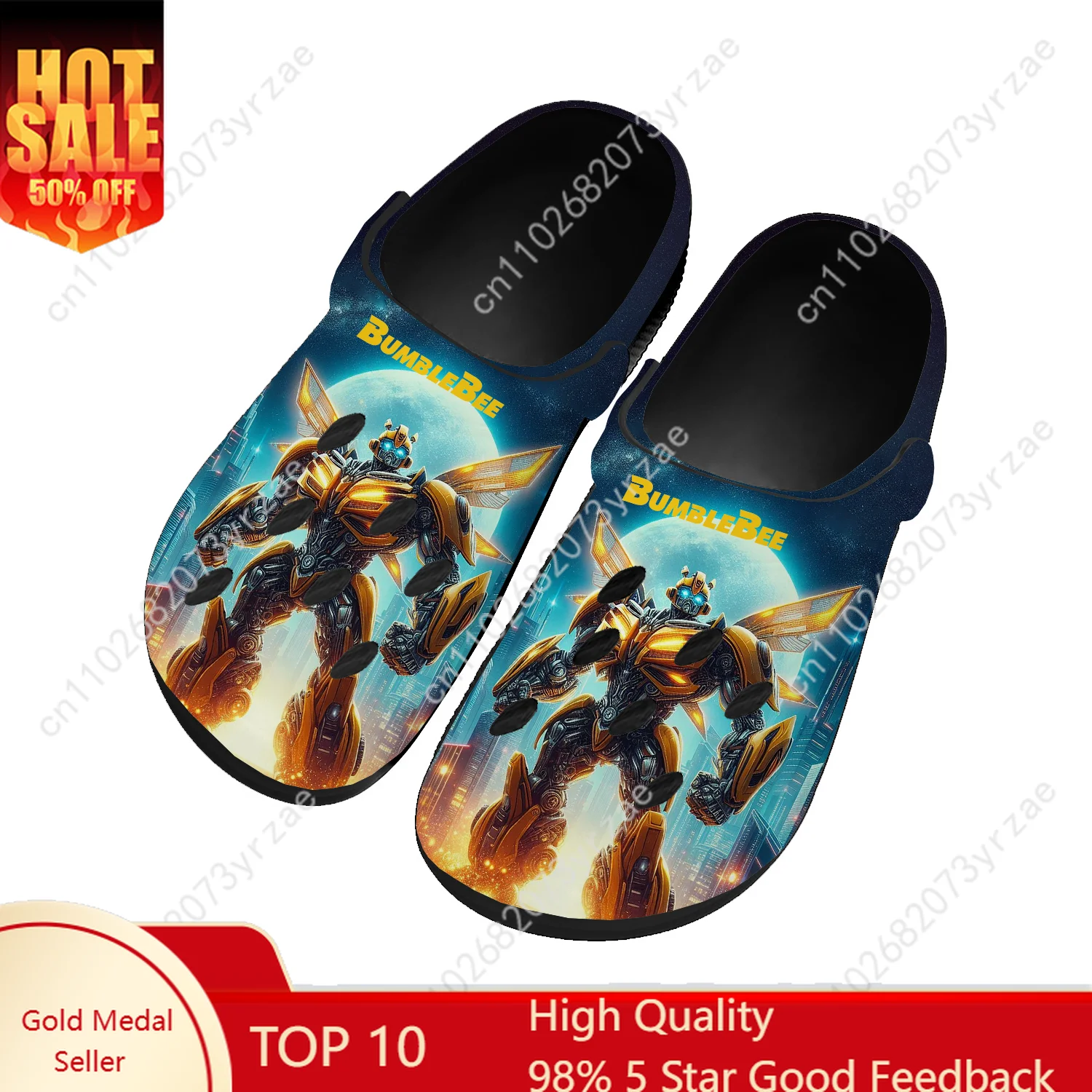 

Bumblebee Home Clogs Hot Cartoon Game Mens Womens Teenager Fashion Tailor Made Water Shoes Beach Slippers Sandals