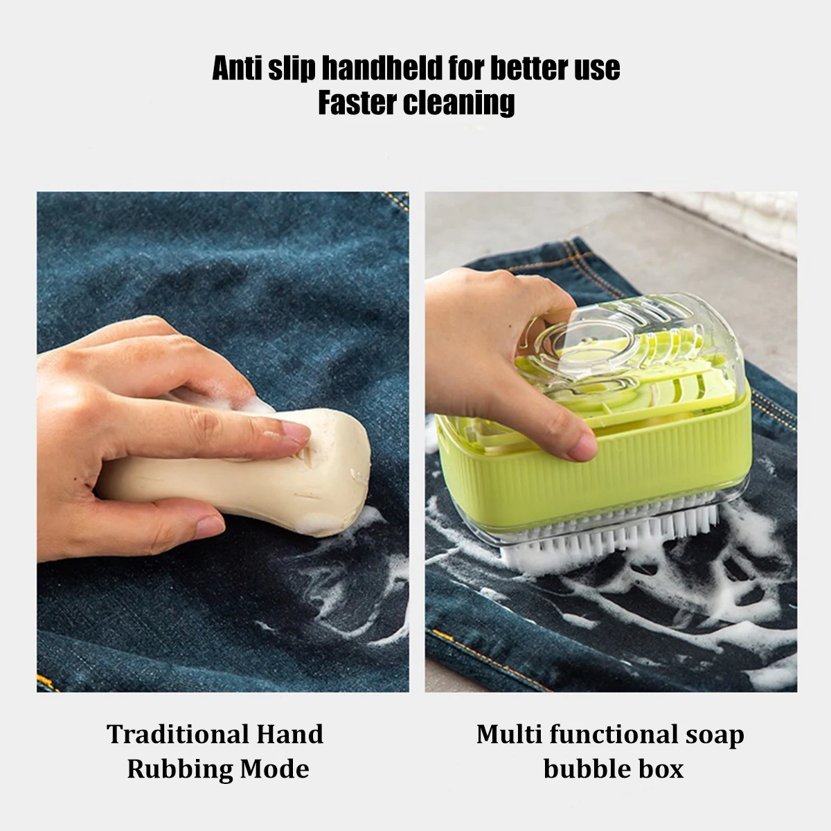 Multifunctional soap dish, drum type, comes with laundry brush, suitable for bathroom, gym, kitchen and toilet